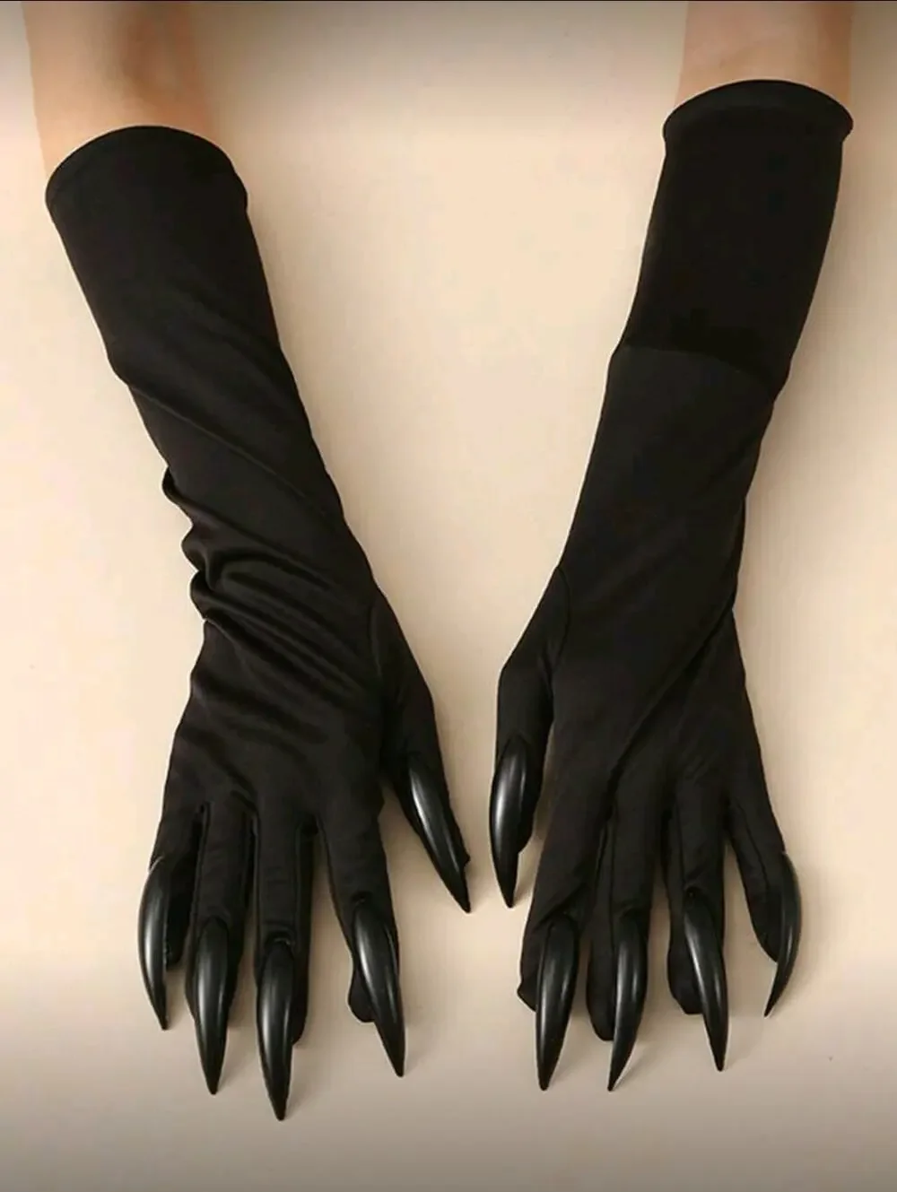 Black Stretchy Halloween Claw Gloves